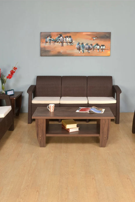 Nilkamal Goa Sofa Three, Two, One Seater & Complete Sofa Set (Season Rust Brown) | HOMEGENIC.