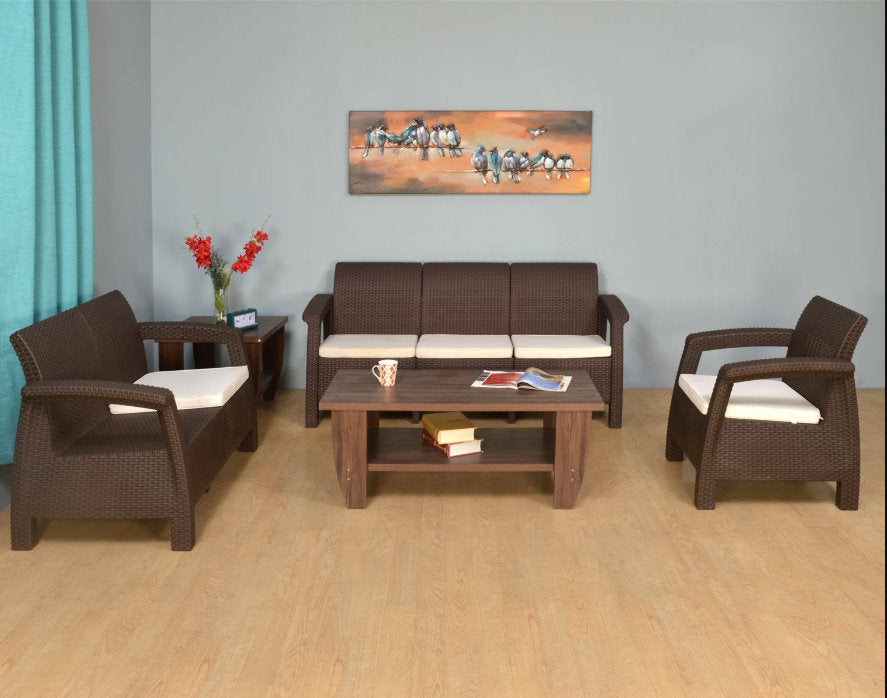 Nilkamal Goa Sofa Three, Two, One Seater & Complete Sofa Set (Season Rust Brown) | HOMEGENIC.