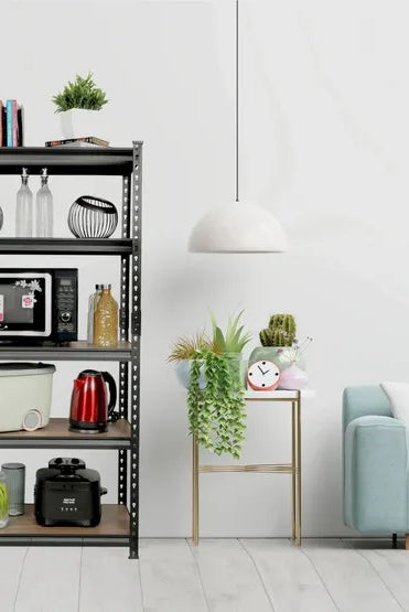 Homegenic Boltless Multi Purpose Adjustable Rack with Laminated Engineered Wood Shelves | HOMEGENIC.