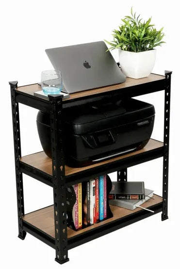 Homegenic Boltless Multi Purpose Adjustable Rack with Laminated Engineered Wood Shelves | HOMEGENIC.