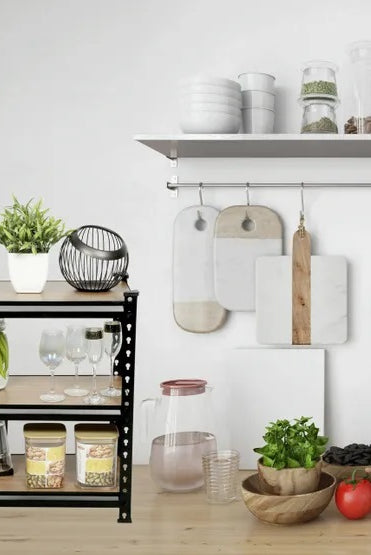 Homegenic Boltless Multi Purpose Adjustable Rack with Laminated Engineered Wood Shelves | HOMEGENIC.