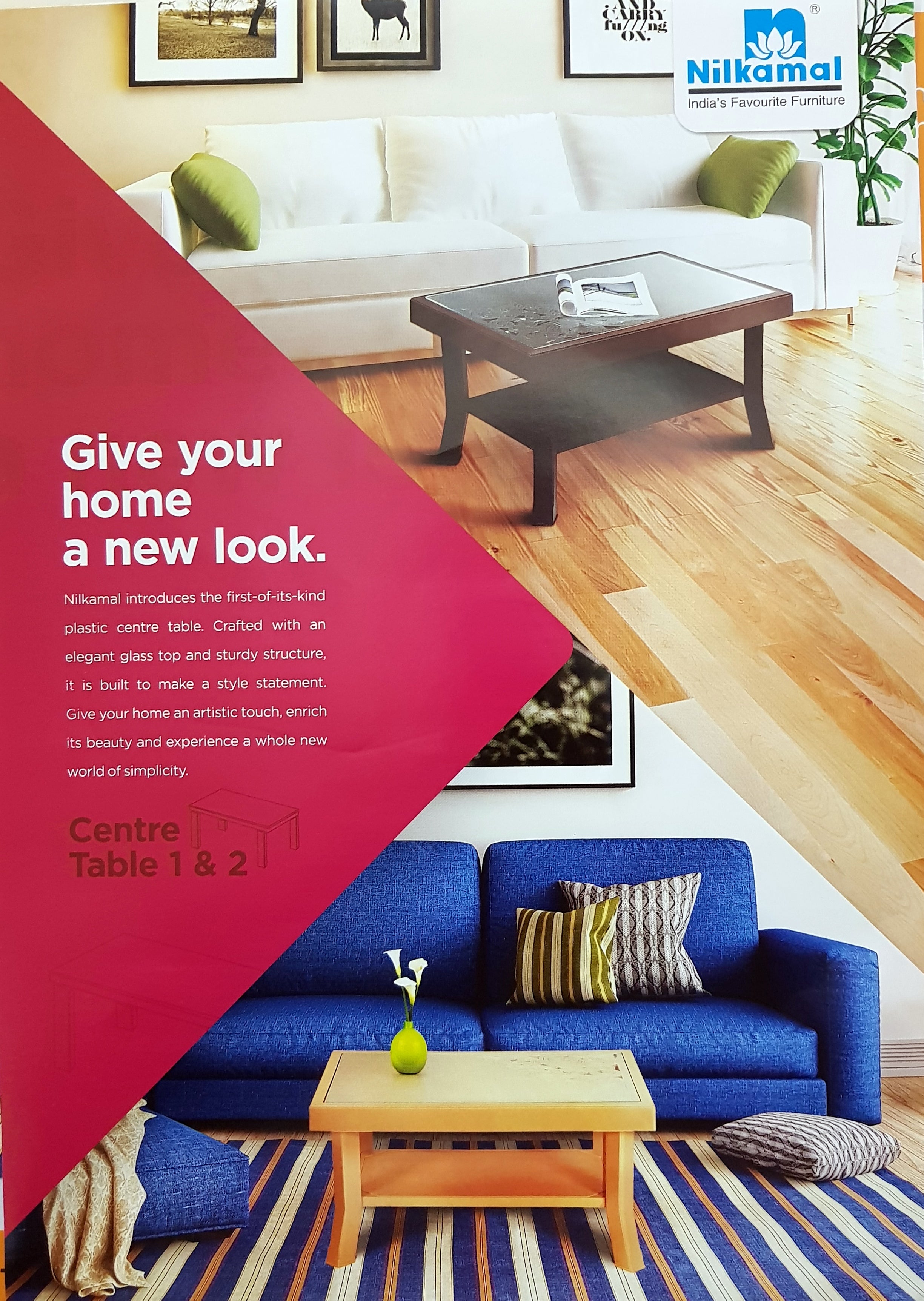 Nilkamal Rogue Coffee Table with Tempered Glass | HOMEGENIC.