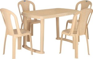Nilkamal Shahenshah Dining Table Set with 4 Chairs | HOMEGENIC.