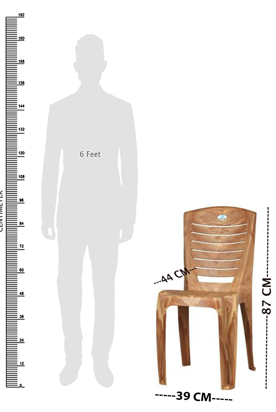 Nilkamal Ultima Dining Table with 6 Chairs CH4025 (Pear Wood) | HOMEGENIC.