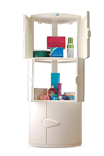 Nilkamal Blooms Plastic Wall Mount 3 Door Corner Cabinet | HOMEGENIC.