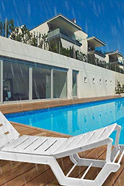 Italica Sunlounger Recliner (Matte Finish, White) | HOMEGENIC.