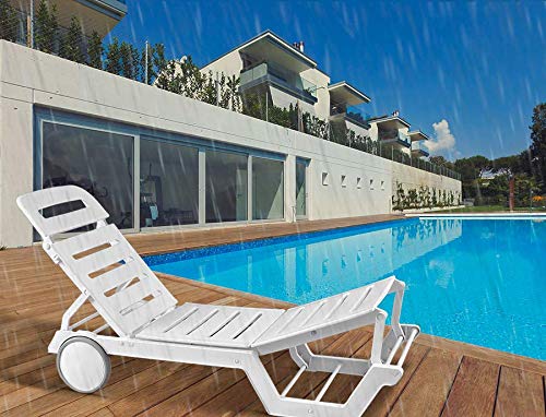 Italica Sunlounger Recliner (Matte Finish, White) | HOMEGENIC.