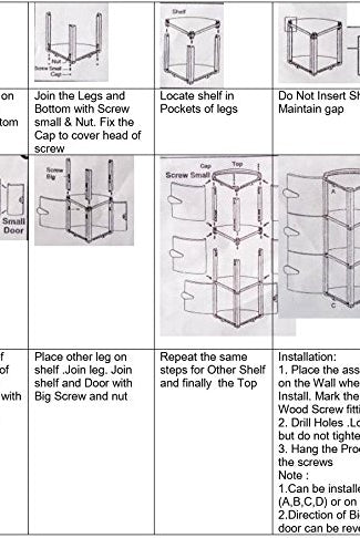 Nilkamal Blooms Plastic Wall Mount 3 Door Corner Cabinet | HOMEGENIC.