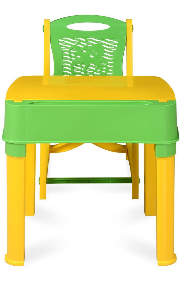 Nilkamal Apple Junior Study Table Set -Yellow And Green | HOMEGENIC.