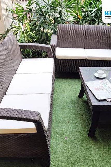 Nilkamal Goa Sofa Three, Two, One Seater & Complete Sofa Set (Season Rust Brown) | HOMEGENIC.