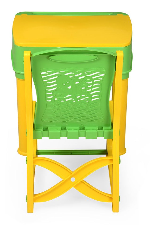 Nilkamal Apple Junior Study Table Set -Yellow And Green | HOMEGENIC.