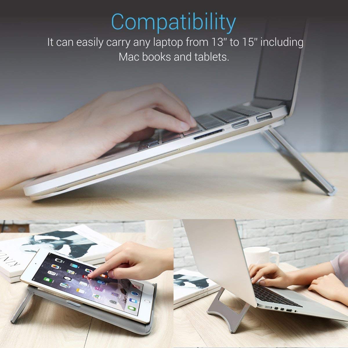Homegenic Air Vented Multi-Function Folding Portable Table Stand for Laptops (13" to 15" Laptop) | HOMEGENIC.