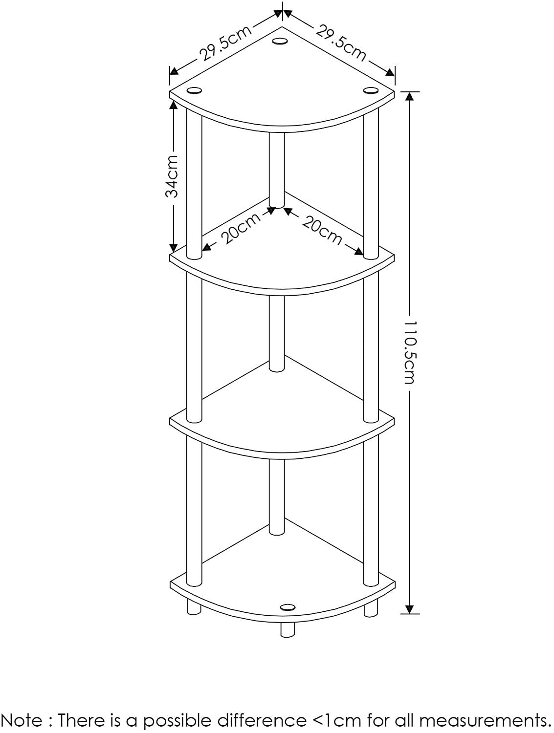 Storedge Corner Wall Shelf Multipurpose Utility Storage Organizer for Home Décor | HOMEGENIC.
