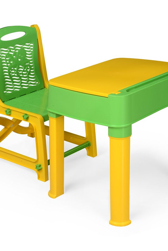 Nilkamal Apple Junior Study Table Set -Yellow And Green | HOMEGENIC.