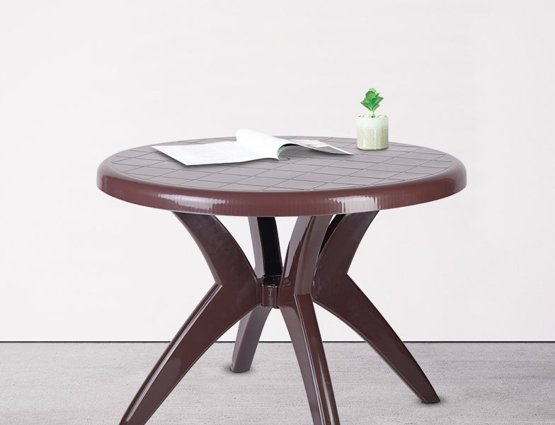 Kisan Round Dining Table DT2011 (Brown) | HOMEGENIC.