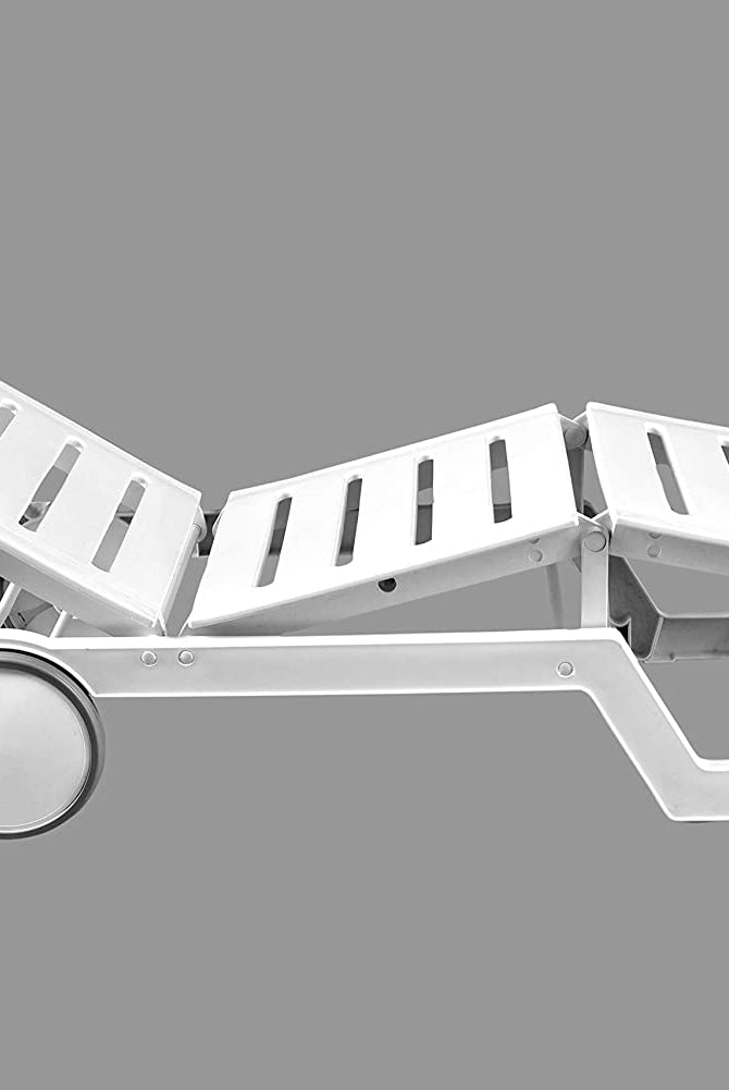 Italica Sunlounger Recliner (Matte Finish, White) | HOMEGENIC.