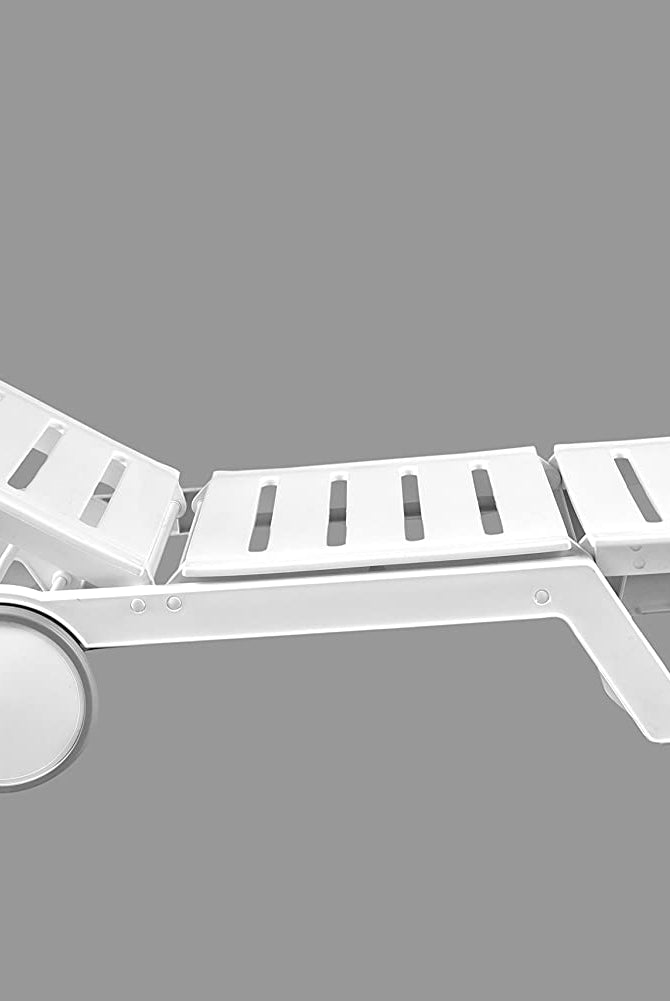 Italica Sunlounger Recliner (Matte Finish, White) | HOMEGENIC.