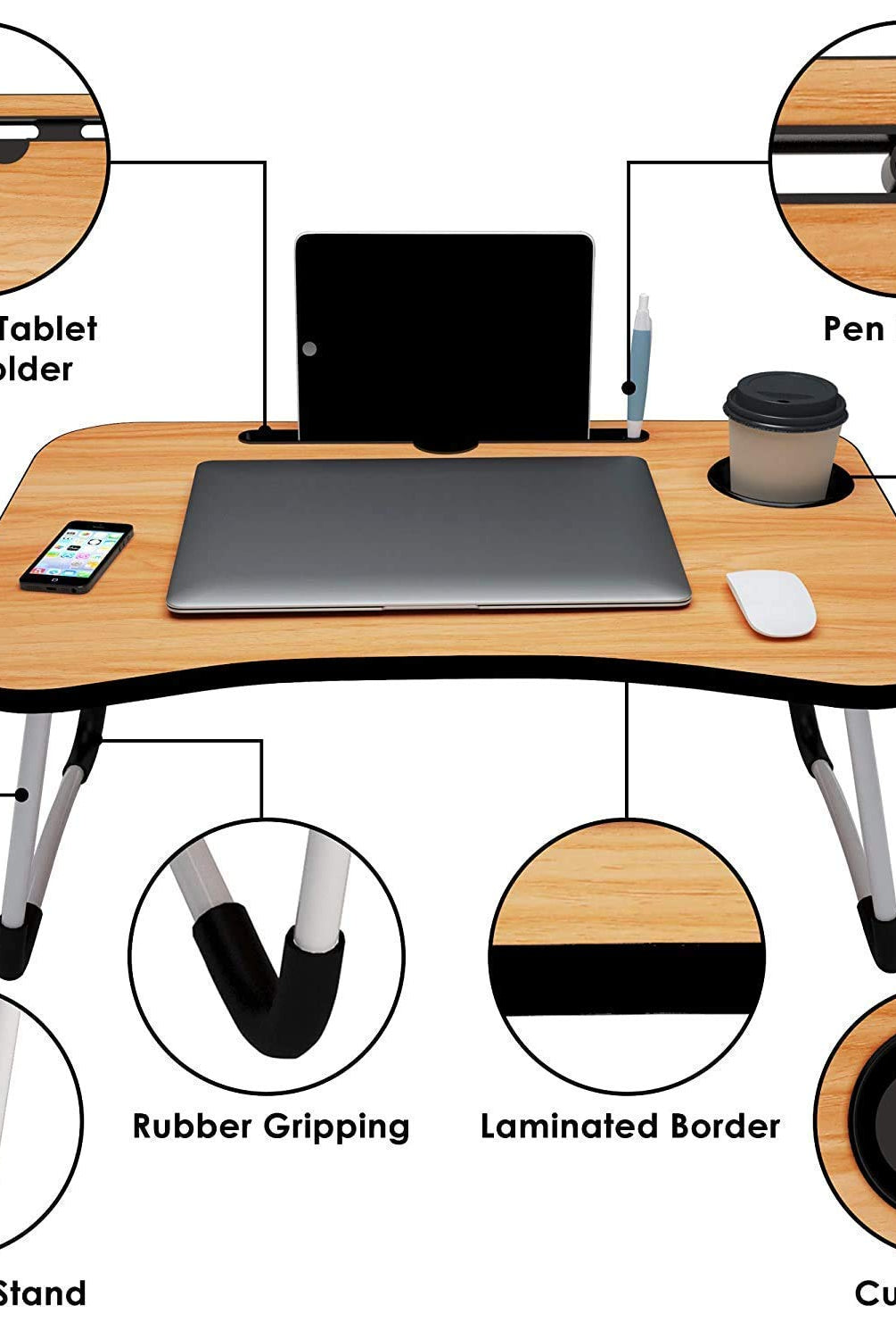 Nilkamal Adapt Folding Laptop Bed Desk Table | HOMEGENIC.