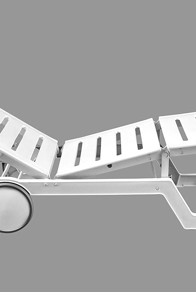 Italica Sunlounger Recliner (Matte Finish, White) | HOMEGENIC.