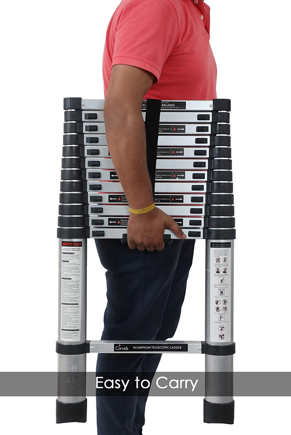 Homegenic Telescopic Folding Aluminium Ladder | HOMEGENIC.