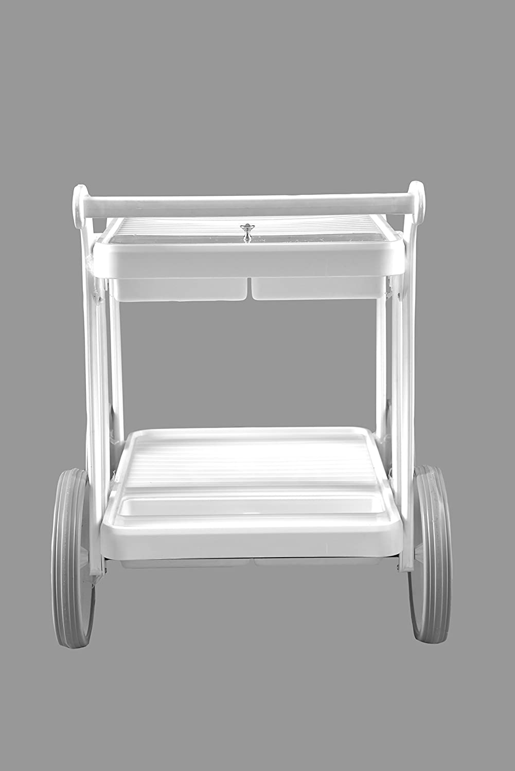 Italica Food Serving Trolley (Glossy Finish, White) | HOMEGENIC.