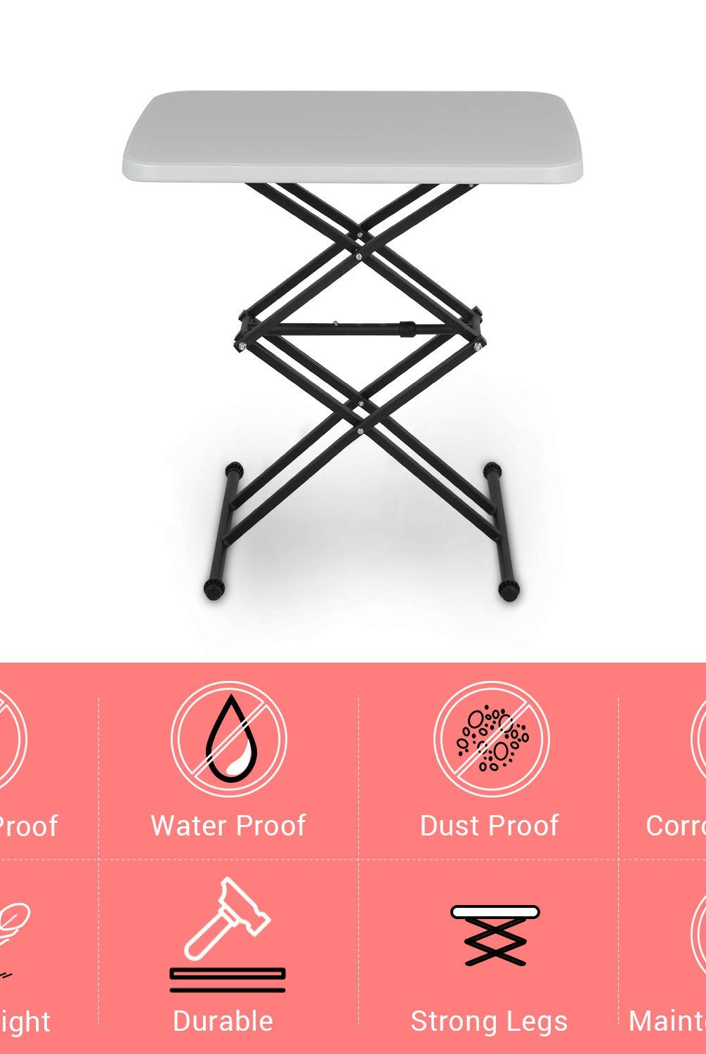 Supreme Scissor Height Adjustable Table | HOMEGENIC.