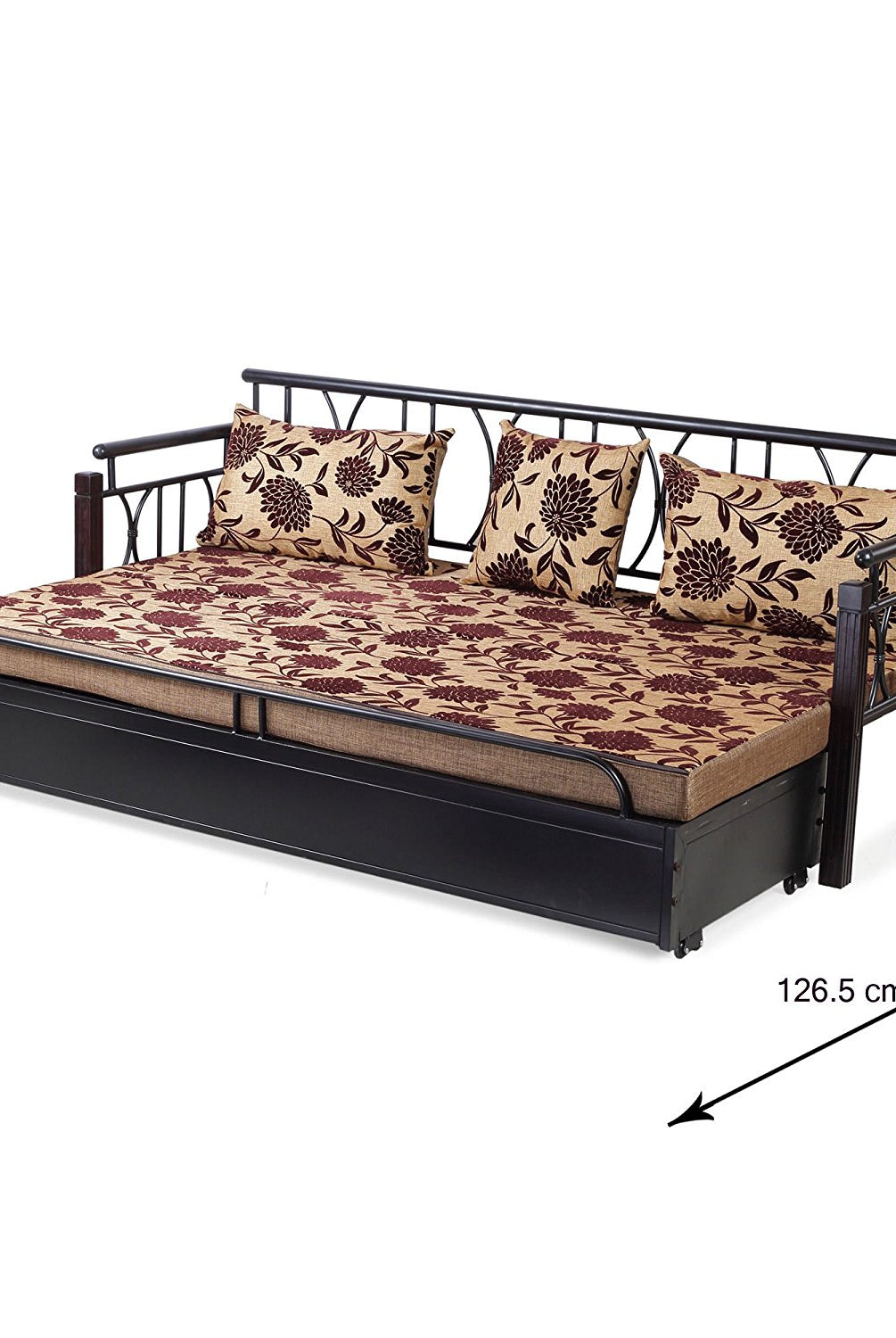 Nilkamal Flint Two Seater Sofa cum Bed (Black) | HOMEGENIC.