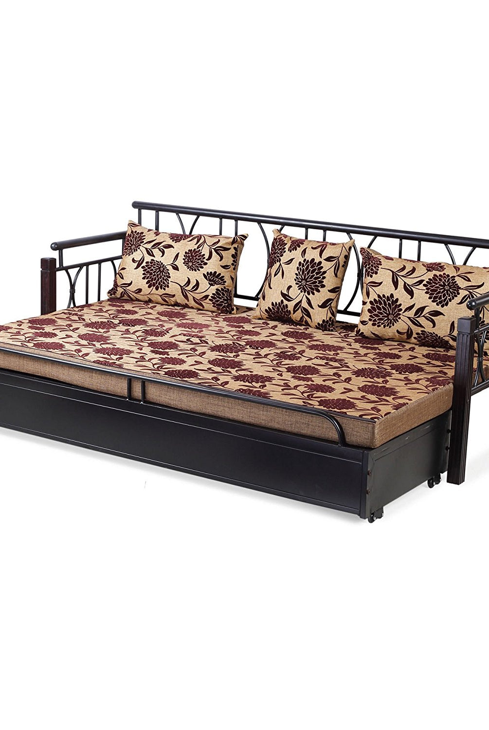 Nilkamal Flint Two Seater Sofa cum Bed (Black) | HOMEGENIC.