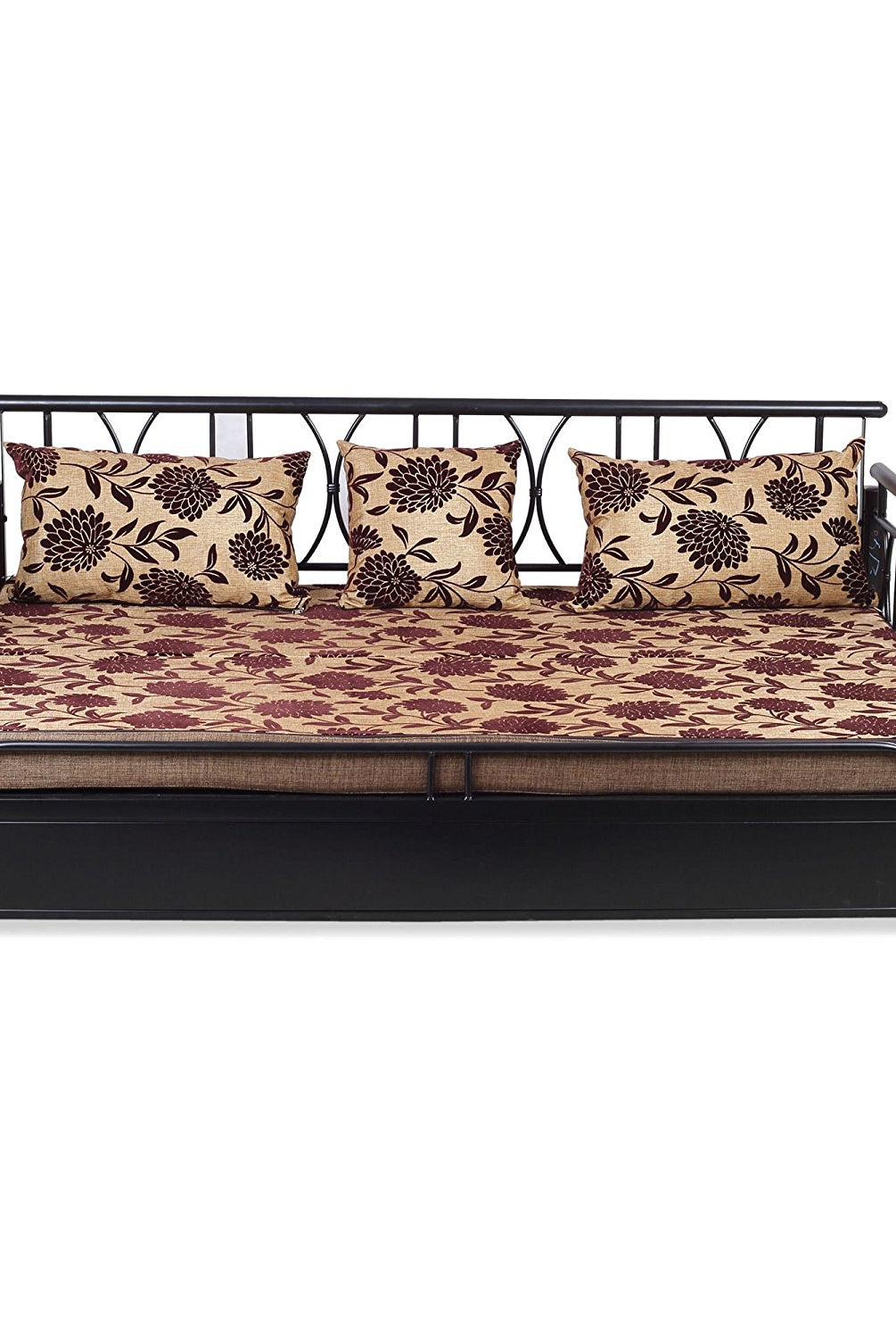Nilkamal Flint Two Seater Sofa cum Bed (Black) | HOMEGENIC.