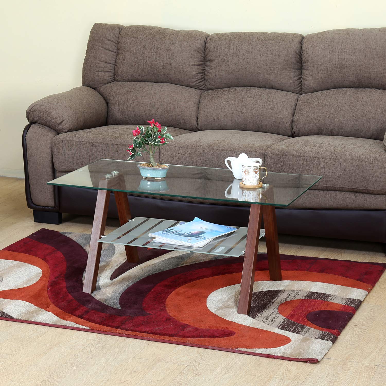 Nilkamal Tifton Center Table (Brown) | HOMEGENIC.