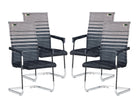 Homegenic S Type Cantilever Mesh Office Visitor Chairs (Stainless Steel) Rectangular Pipe | HOMEGENIC.