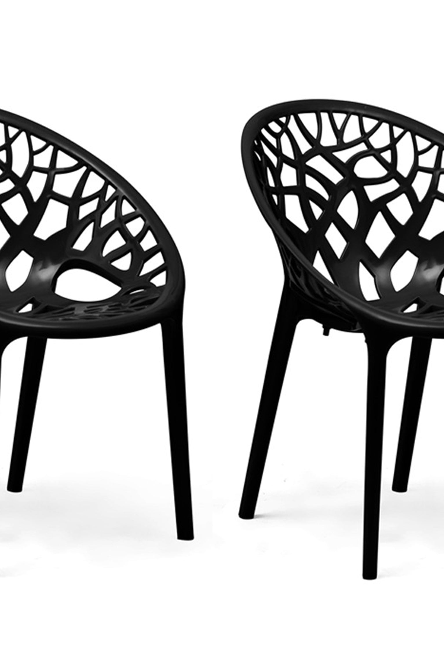 Nilkamal Crystal PP Chairs (Black Color) | HOMEGENIC.