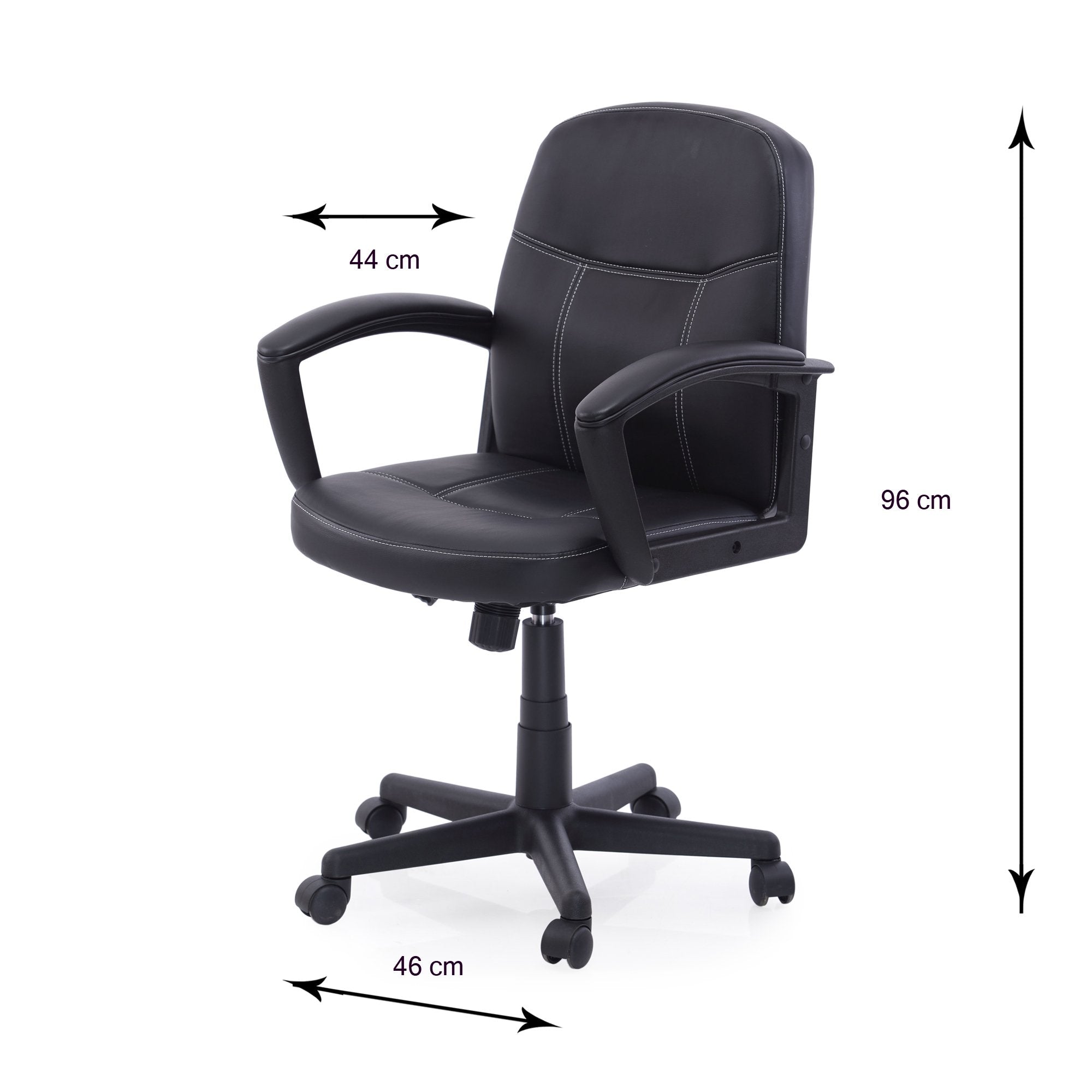 Nilkamal Mayor Low Back Office Chair (Black) | HOMEGENIC.