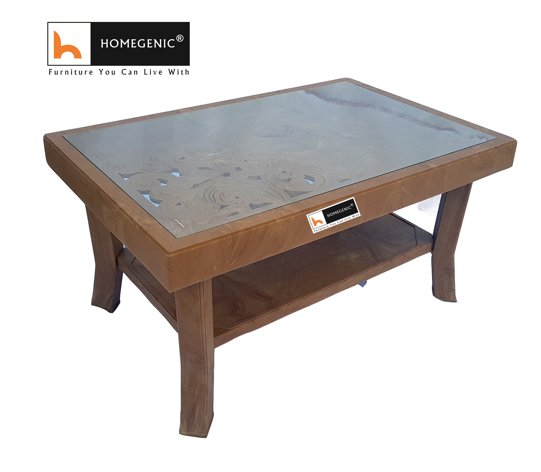 Nilkamal Rogue Coffee Table with Tempered Glass | HOMEGENIC.