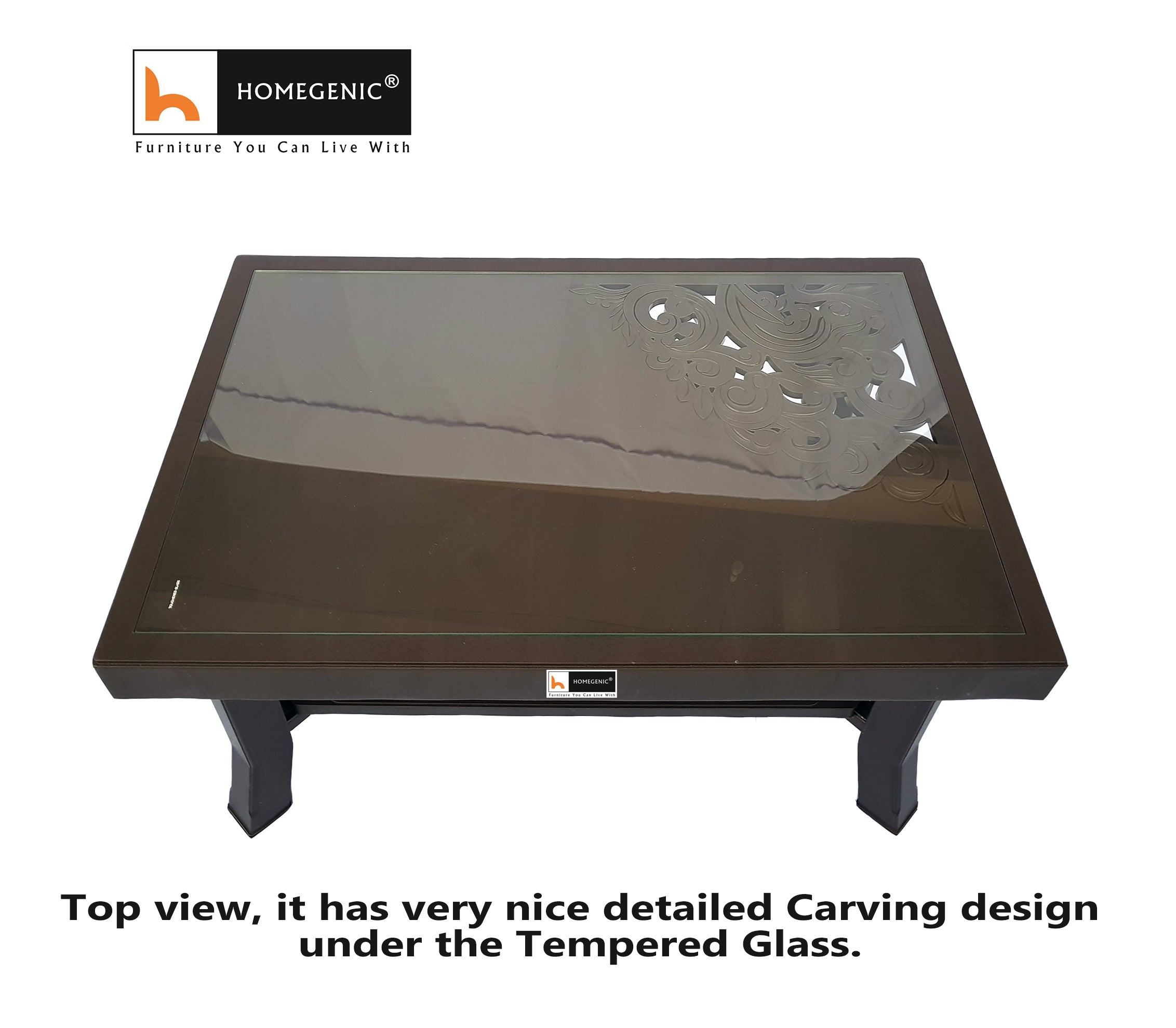 Nilkamal Rogue Coffee Table with Tempered Glass | HOMEGENIC.