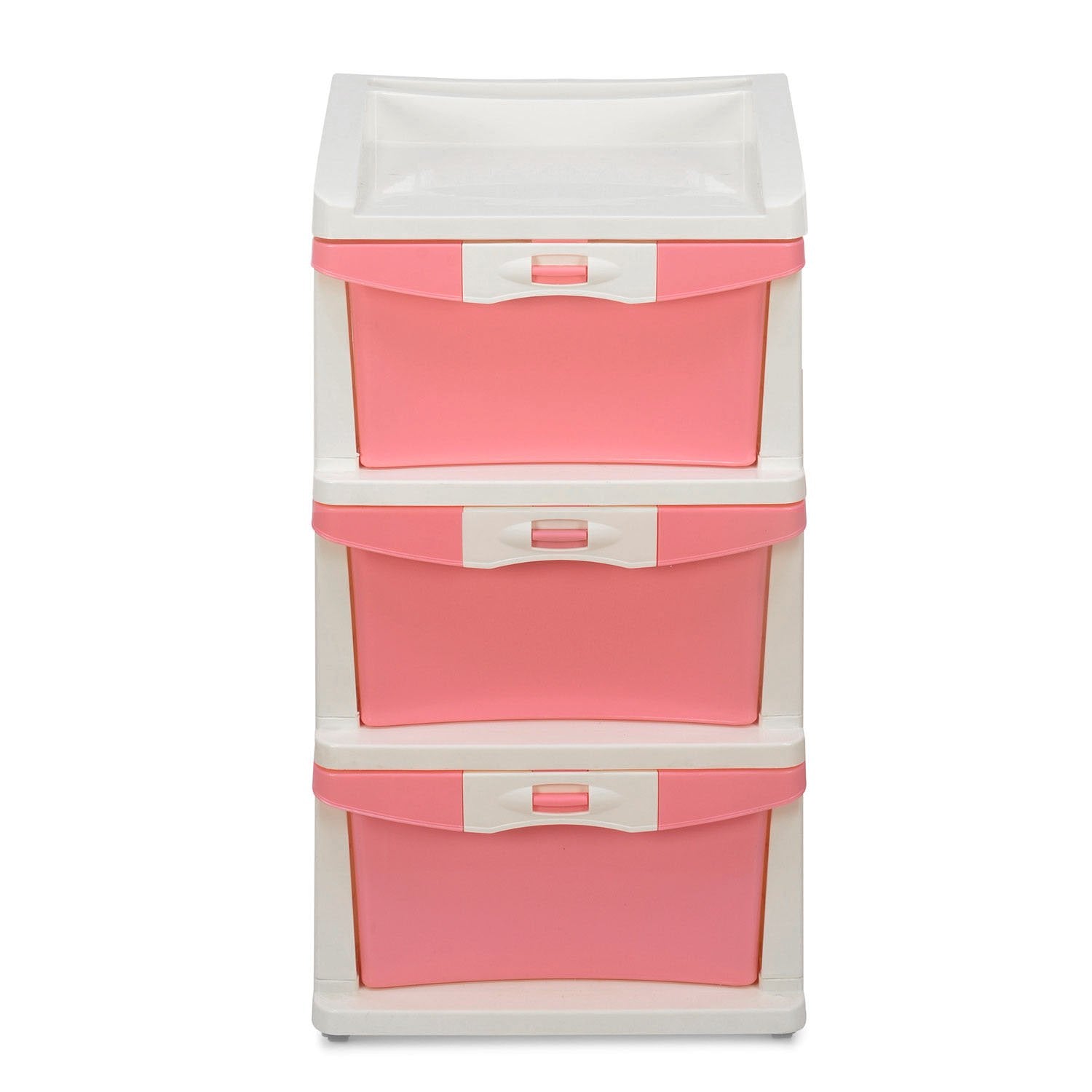 Nilkamal Chester 23 Plastic Free Standing Chest of Drawers (Pink) | HOMEGENIC.