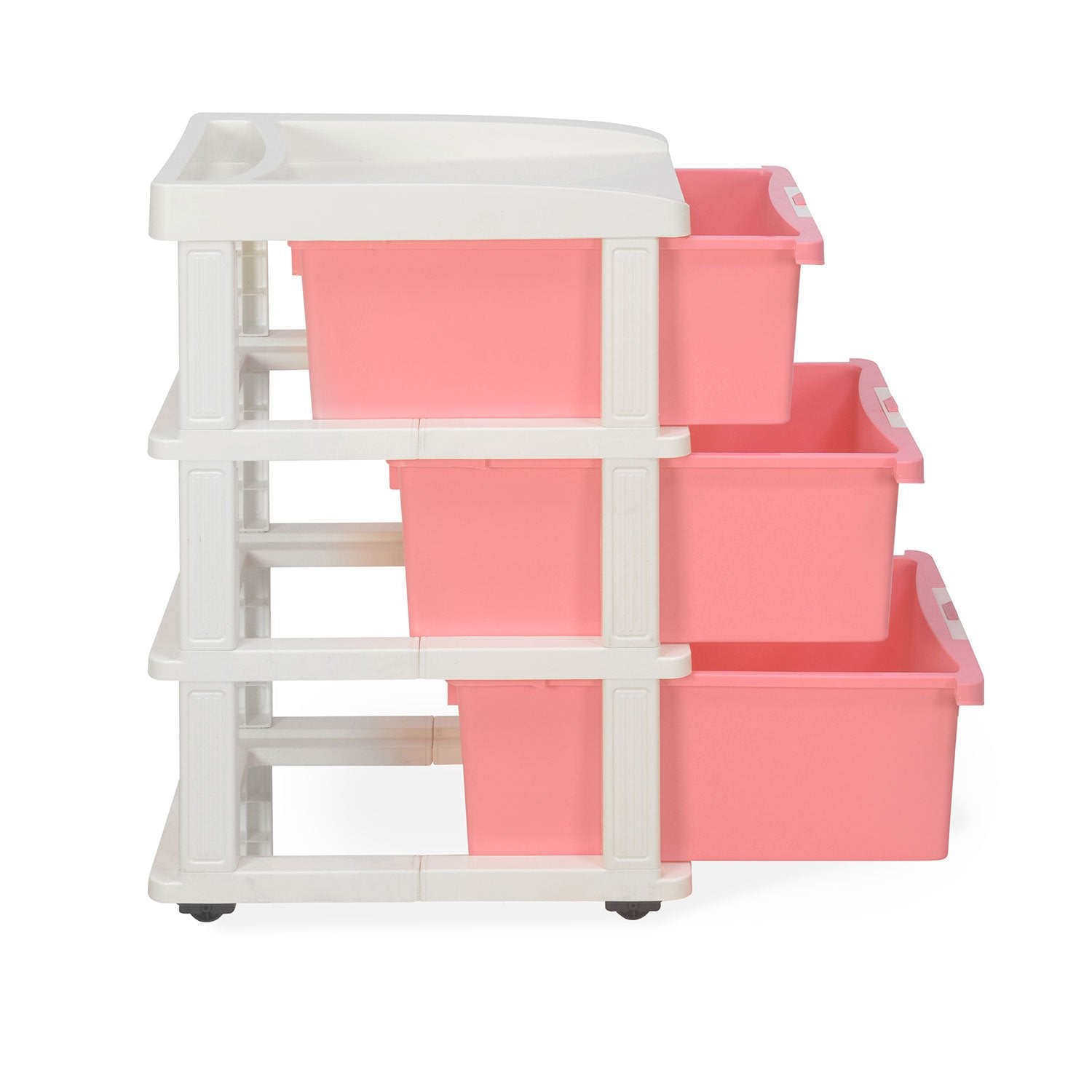 Nilkamal Chester 23 Plastic Free Standing Chest of Drawers (Pink) | HOMEGENIC.