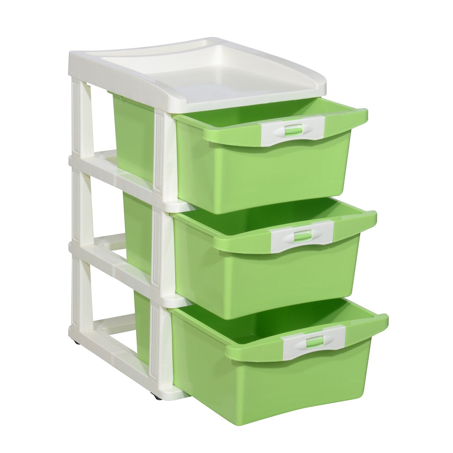 Nilkamal Chester 23 Plastic Free Standing Chest of Drawers (Pastel Green) | HOMEGENIC.