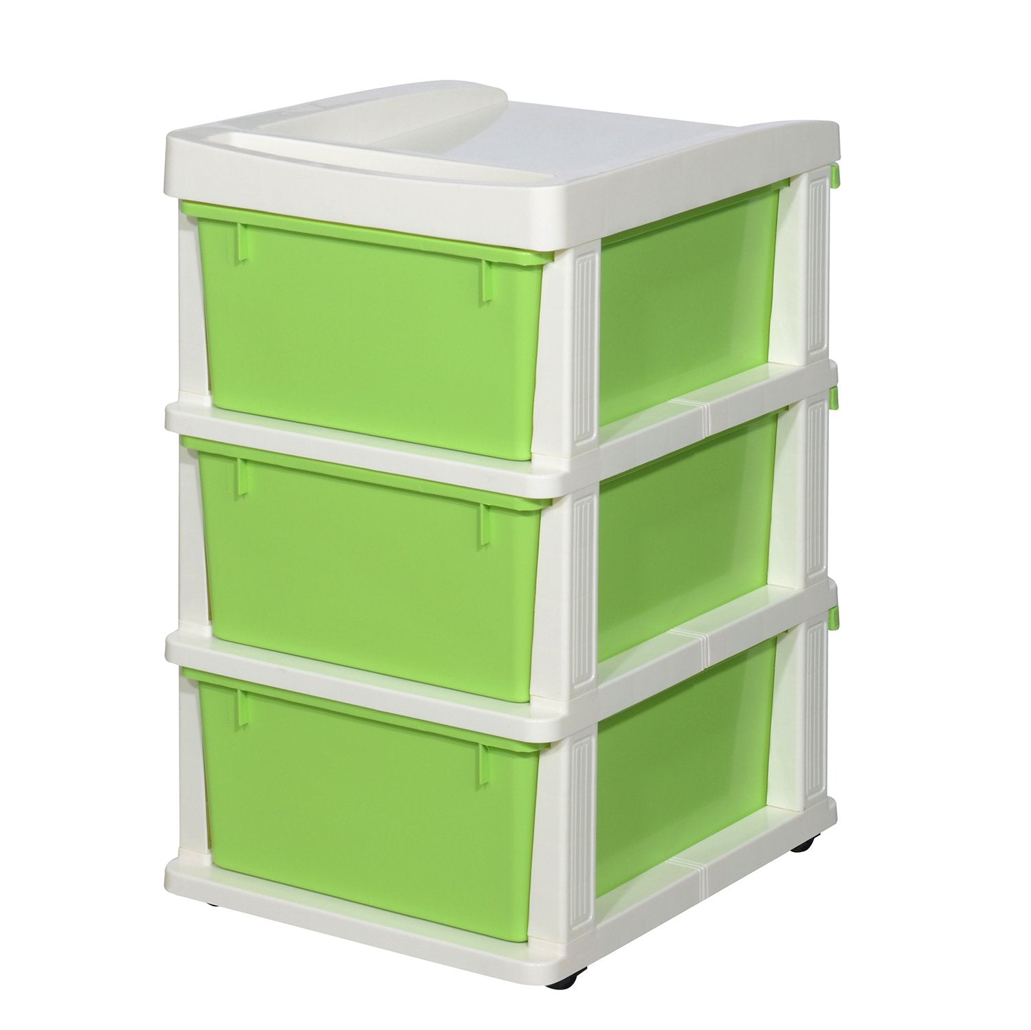 Nilkamal Chester 23 Plastic Free Standing Chest of Drawers (Pastel Green) | HOMEGENIC.