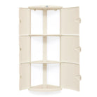 Nilkamal Blooms Plastic Wall Mount 3 Door Corner Cabinet | HOMEGENIC.