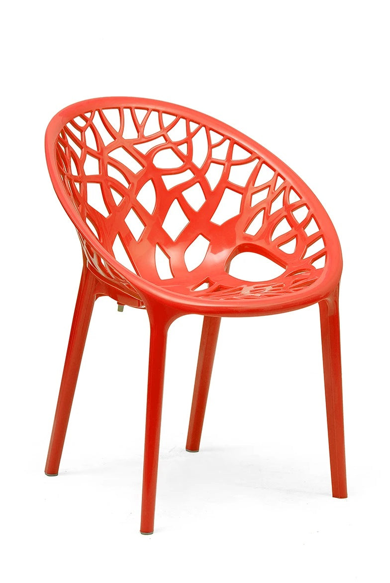 Nilkamal Crystal PP Chairs (Red Color) | HOMEGENIC.