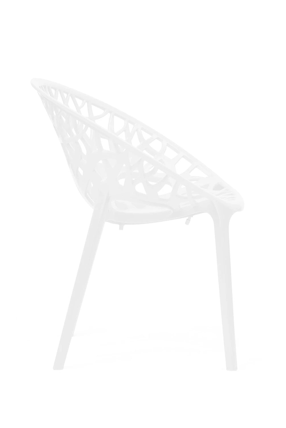 Nilkamal Crystal PP Chairs (White Color) | HOMEGENIC.