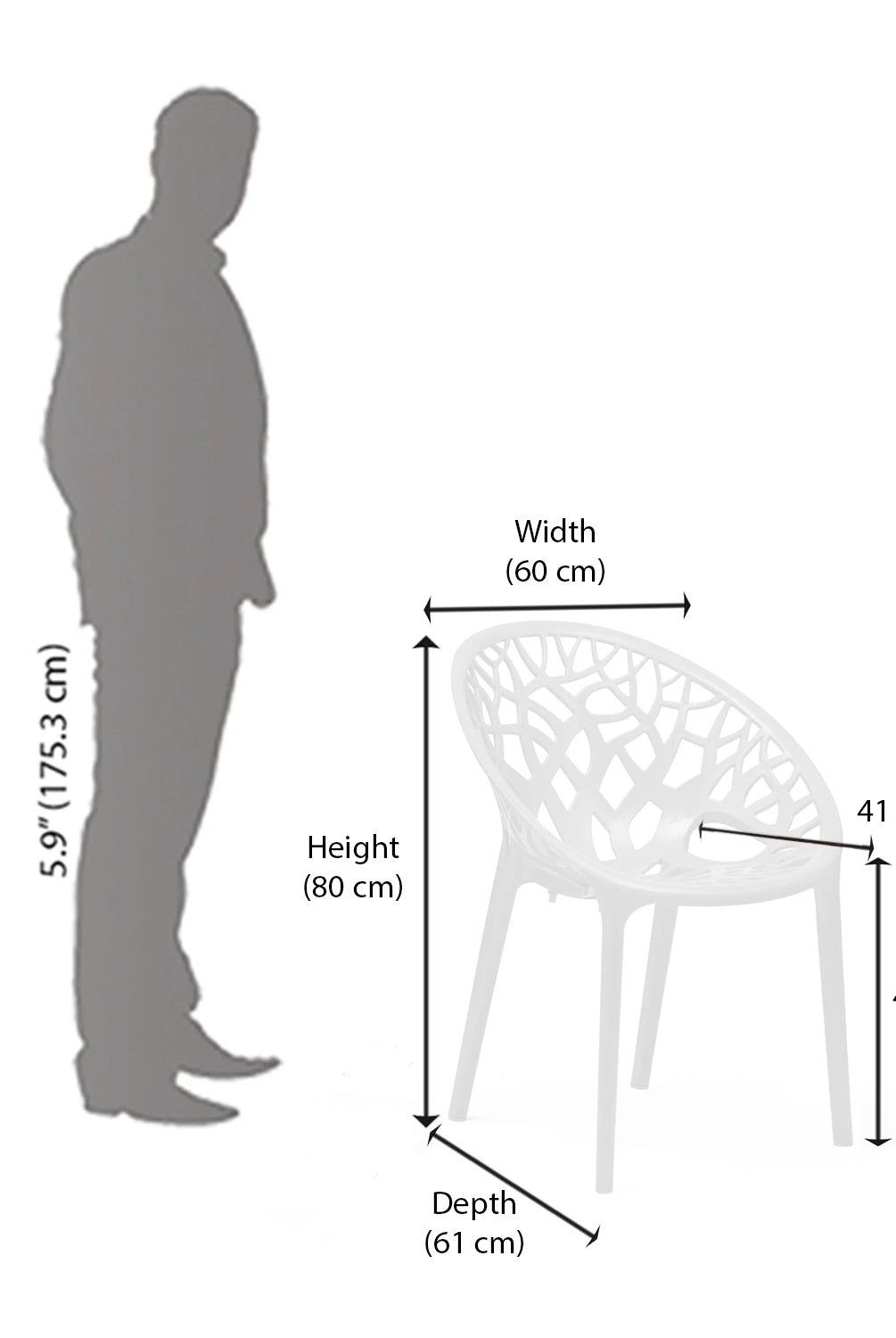 Nilkamal Crystal PP Chairs (White Color) | HOMEGENIC.