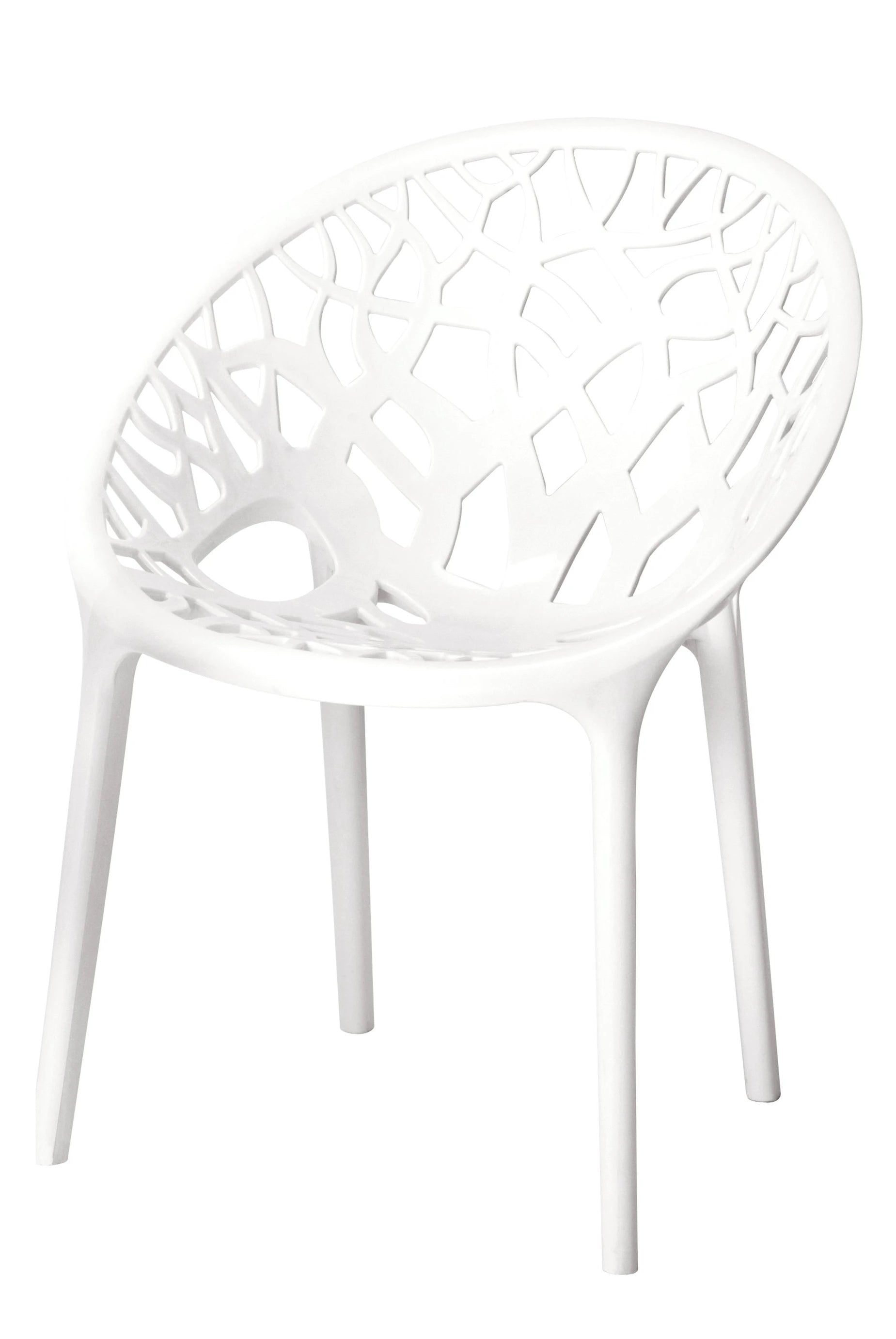 Nilkamal Crystal PP Chairs (White Color) | HOMEGENIC.