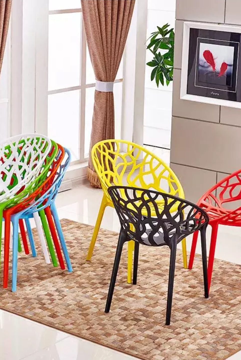 Nilkamal Crystal PP Chairs (Lime Green Color) | HOMEGENIC.