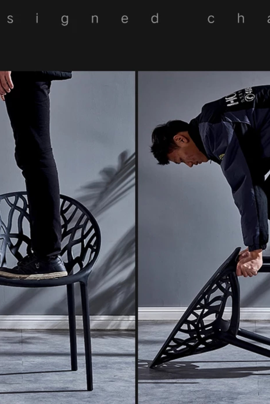 Nilkamal Crystal PP Chairs (Black Color) | HOMEGENIC.