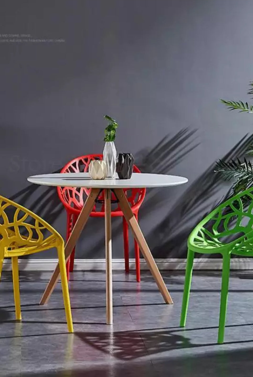 Nilkamal Crystal PP Chairs (Lime Green Color) | HOMEGENIC.