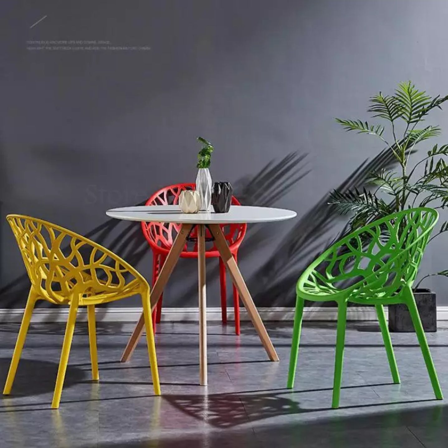 Nilkamal Crystal PP Chairs (Lime Green Color) | HOMEGENIC.