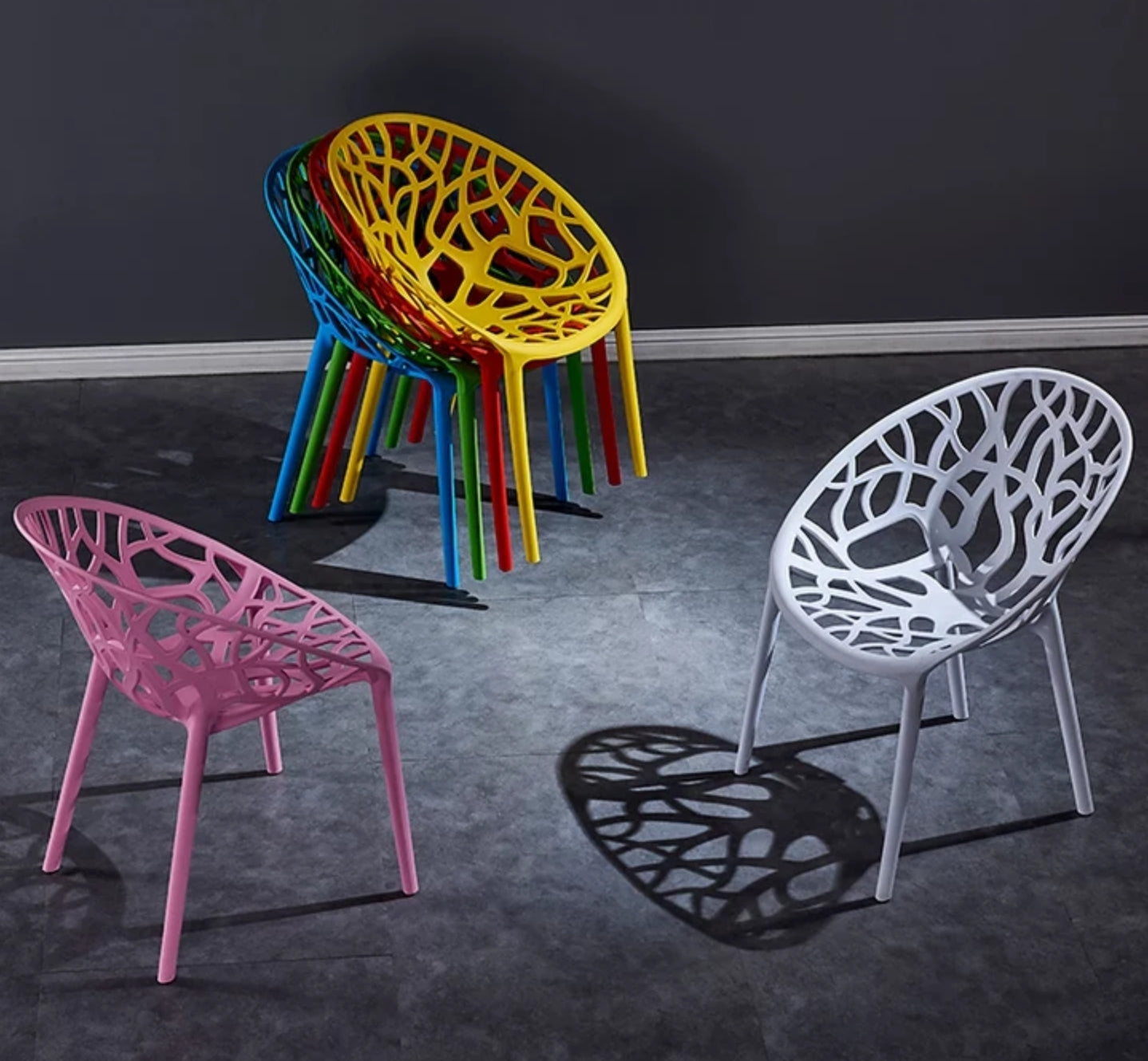 Nilkamal Crystal PP Chairs (Lime Green Color) | HOMEGENIC.