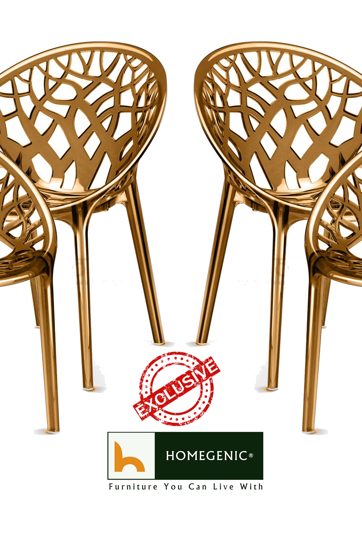 Nilkamal Crystal PC Chairs (Umbra Translucent) | HOMEGENIC.